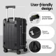 Wanderlite 2pcs Trunk Luggage Suitcase Travel Carry On TSA Lock 12" 20" Black