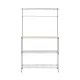 Artiss 4-Tier Metal Kitchen Rack Shelf Silver Storage Shelves Organizer Microwave Stand 90cmx151cm