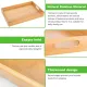 2 pcs Bamboo Serving Trays, Wooden Tray, Rectangular Serving Tray With Handles, Breakfast Tray Serving Tray For