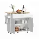 Artiss Kitchen Island Trolley Rolling Serving Cart Storage Drawer Cabinet 90cm White