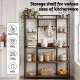 Artiss Kitchen Rack with 6 Hooks Microwave Storage Shelf 120cm x 170cm