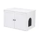 i.Pet 80x53cm Cat Litter Box Enclosure Hidden Litter Tray Cabinet Furniture White