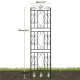 2 Pcs Large Metal Garden Trellis for Outdoor Yard & Patio