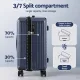 Wanderlite 2pcs Trunk Luggage Suitcase Travel Carry On TSA Lock 12" 20" Navy