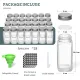 Spice Rack organiser with 28 Spice Jars, Spice Labels, Funnel and Marker for Kitchen Countertop