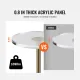 Clear Acrylic End Table, Acrylic Side Table with a Solid Base, 11.9 x 11.9 inch Round Tabletop, 21.4 inch High, for Coffee, Drink, Food, Snack used in Living Room, Bedroom, and Study