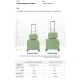 Olive Green 18-Inch Lightweight Carry-On Luggage - Waterproof & Anti-Theft Suitcase with Silent Universal Wheels