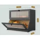 CARLA HOME Double Layer Bamboo Bread Box for Kitchen Counter - Large Capacity Bread Storage Container with Clear Window, Easy Assembly, Farmhouse Style Bread Holder (Black)