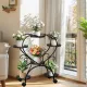 6 Potted Heart-shaped Metal Tall Plant Stand Rolling Garden Cart Flower Racks AU