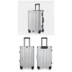 Aluminum Alloy Hard-Shell Suitcase with TSA Lock -22" Spinner Luggage in Silver