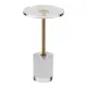 Clear Acrylic End Table, Acrylic Side Table with a Solid Base, 11.9 x 11.9 inch Round Tabletop, 21.4 inch High, for Coffee, Drink, Food, Snack used in Living Room, Bedroom, and Study
