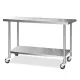 Cefito 1524x610mm Stainless Steel Kitchen Bench with Wheels 304