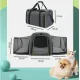 Gray Green Foldable Portable Pet Carrier Bag - Large Capacity Travel Backpack for Cats and Small Dogs, Expandable Car Pet Bag, Handheld Pet Carrier for Outdoor Adventures