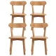 Artiss 4x Dining Chairs Wooden Kitchen Accent Chair Cafe Lounge Rubber Wood