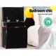 Artiss 2X Bedside Table 2 Drawers Lift-up Storage Black