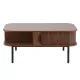 Artiss Coffee Table Living Room Center Table Shelf Cabinet Walnut