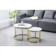 Nesting Style Coffee Table - White on Gold - 60cm/45cm