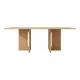 Oak Melamine Dining Table 6 Seater