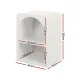 Artiss 2x Bedside Table 2 Shelves - ARCHED White