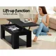 Artiss Coffee Table Lift-top Coffee Table Black