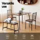 Artiss Dining Table and Chairs Set of 4 Bench Kitchen Furniture Rustic Brown