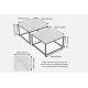 Interior Ave - Ciest Square Nested Coffee Table Set - White Marble Stone