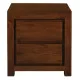 Amsterdam 2 Drawer Bedside Table (Mahogany)