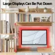 Artist Desk Organizer 2-Tier Desk Shelf 24cm Depth for Unblocked Monitor View Asymmetrical Desk Hutch Dorm for WFH & Gaming Heavy-Duty