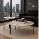 Interior Ave - Bianco Nested Coffee Table Set - White Marble Stone