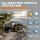 Heavy Duty Jeep 2dr Car Cover, Custom Fit Jeep Wrangler 2 Door CJ YJ JK JL Waterproof All Weather for Automobiles, Full Car Cover - Sun, Rain & UV Protection