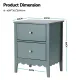Artiss 2X Bedside Table 2 Drawers Bedroom Storage Nightstand Green