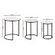 Artiss Nesting Coffee Table Set of 3 Round Stackable Side End Tables Marble Finish White