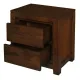Amsterdam 2 Drawer Bedside Table (Mahogany)