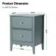 Artiss Bedside Table 2 Drawers Bedroom Storage Nightstand Green