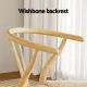 1 Set of 6 Artiss Dining Chairs Wooden Rattan Seat Wishbone Back