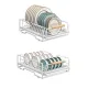 Pull Out Storage Rack Kitchen Dish Bowl Organiser Carbon Steel 40 x 30 x 13cm - Dish Rack