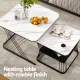 Artiss Nesting Coffee Table Set of 2 Marble Effect