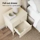 Artiss 2x Bedside Table 2 Drawers Bedroom Storage Nightstand Beige