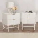 Artiss 2X Bedside Table White Nightstand 2 Drawers