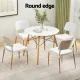 1 Artiss Dining Table and 4 Chairs Set Round White