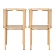 Artiss Set of 2 End Tables Coffee Table 2-Tier Round Wood