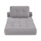 Artiss 1 Seater Corduroy Convertible Sofa Bed Pull Out Boneless Couch Grey
