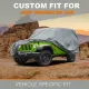 Heavy Duty Jeep 2dr Car Cover, Custom Fit Jeep Wrangler 2 Door CJ YJ JK JL Waterproof All Weather for Automobiles, Full Car Cover - Sun, Rain & UV Protection