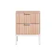 Artiss 2X Bedside Table 2 Drawers Storage Nightstand Cabinet Metal Legs Pine