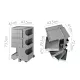 Artiss Storage Trolley Bedside Table 5 Tier Cart Boby Replica Grey