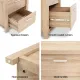 Artiss 2x Bedside Table 2 Drawers - MAXI Pine