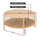 Artiss Coffee Table 2-Tier Round Wood