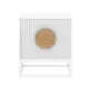 Belmonte Fluted Bedside Table in White