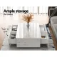 Artiss Coffee Table 4 Drawers White Trevi