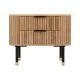 Artiss Bedside Table 2 Drawers Paulownia Wood Pine